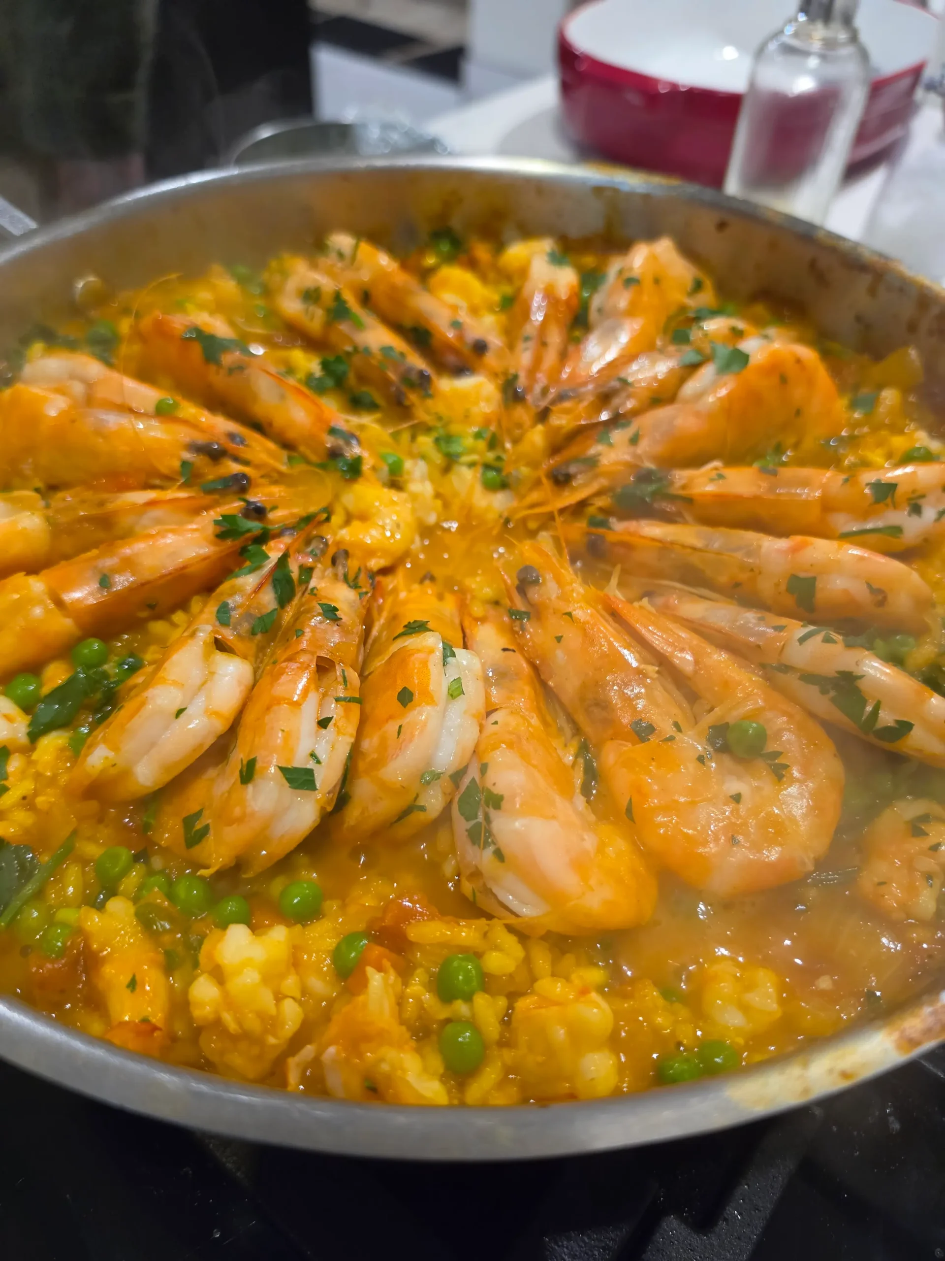 Prawn dish prepared during a cooking experience at The Cookery