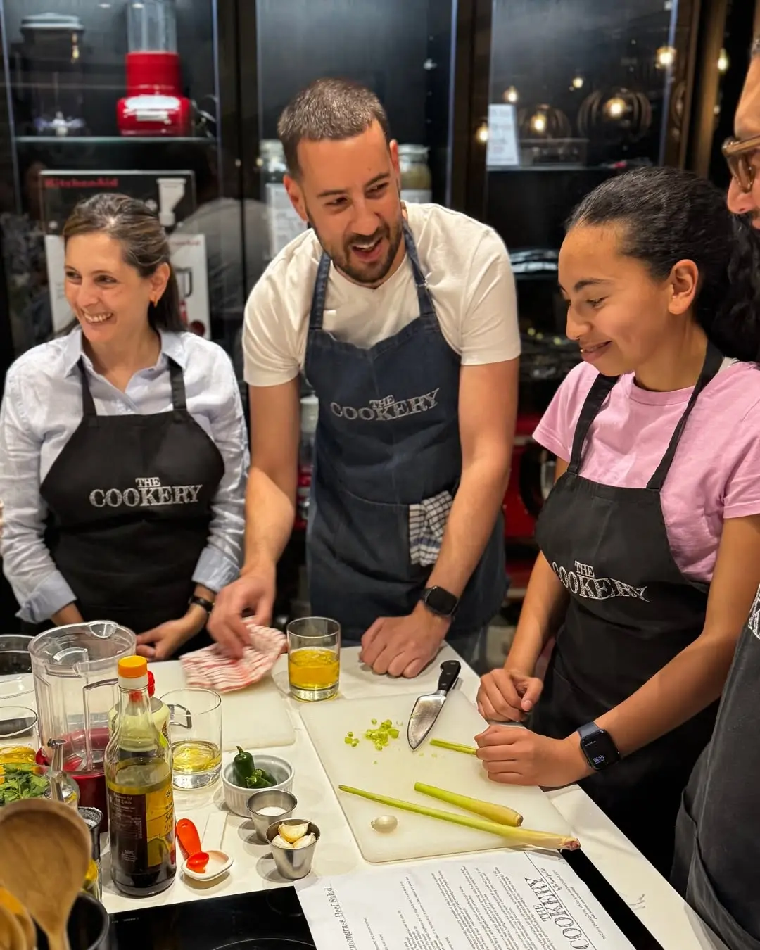 Team cooking together during a Johannesburg team building event